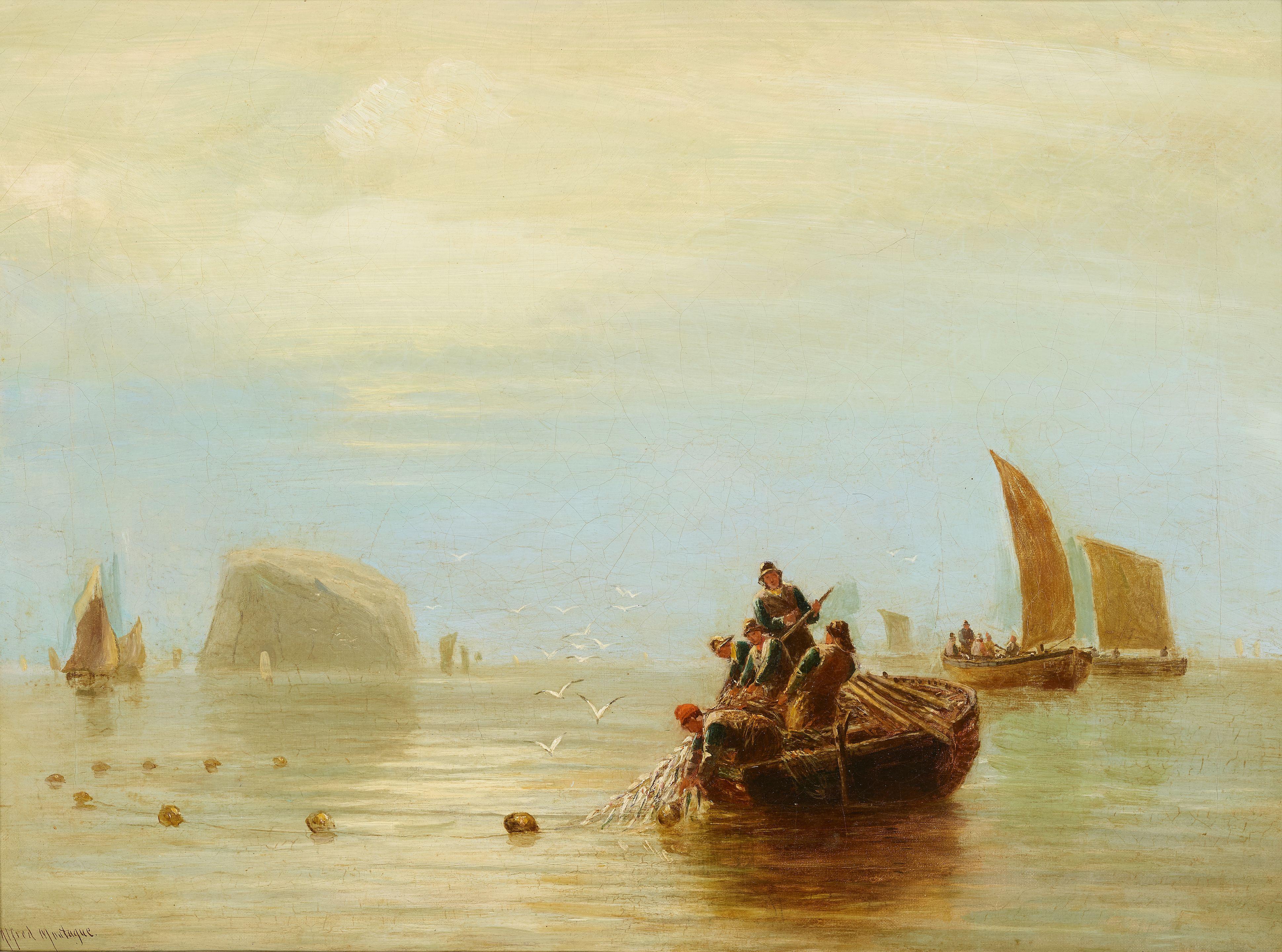 Alfred Montague - Fisherman hauling in their catch