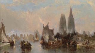 Alfred Montague - The Port At Rouen; And The Port At Antwerp