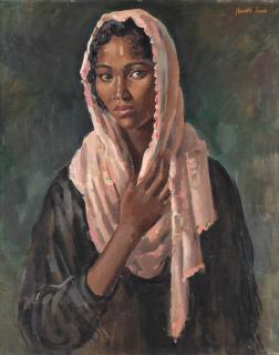 Alfred Neville Lewis - Portrait of a Malay woman