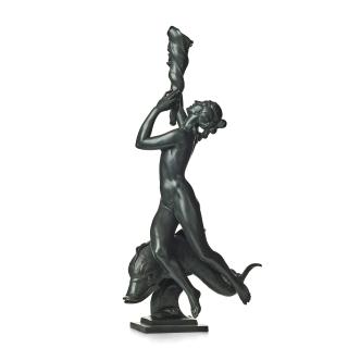 Alfred Ohlson - Naiad with cornucopia and dolphin