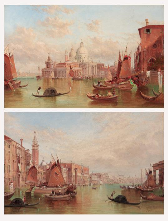 Alfred Pollentine - Santa Maria della Salute; and The Doge\'s Palace, Venice