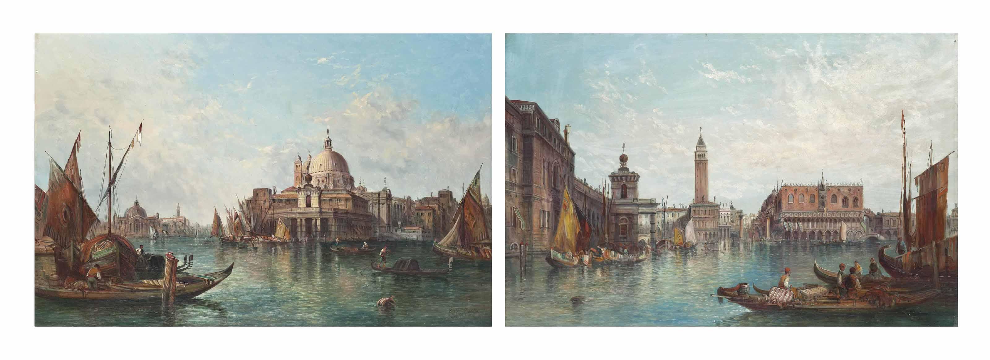 Alfred Pollentine - Santa Maria Della Salute; And The Doge\'S Palace