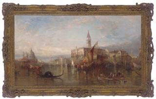 Alfred Pollentine - The Doge\'s Palace from the Grand Canal, Venice