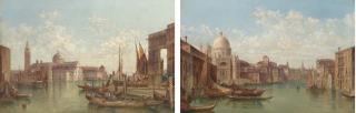Alfred Pollentine - The Grand Canal, Venice; and S. Georgio Maggiore, Venice