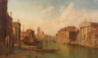 Alfred Pollentine - The Grand Canal, Venice, with the Church of San Eustachius (Stae)