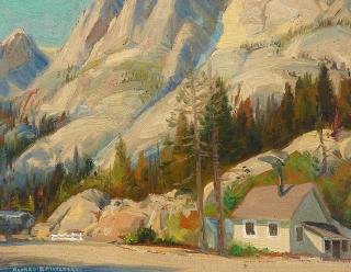 Alfred R. Mitchell - At Rush Creek (in High Sierras)