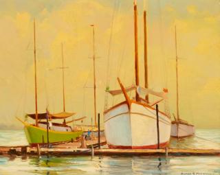 Alfred R. Mitchell - Boats at Harbor