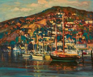 Alfred R. Mitchell - Boats in Harbor