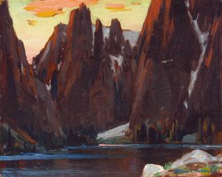 Alfred R. Mitchell - Evening - High Sierra 8 x 10 in. unframed