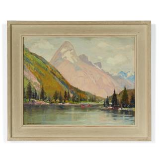 Alfred R. Mitchell - In the Canadian Rockies (The Bow River at Banff)