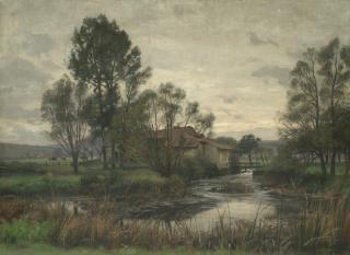Alfred Renaudin - River landscape, Sepvigny