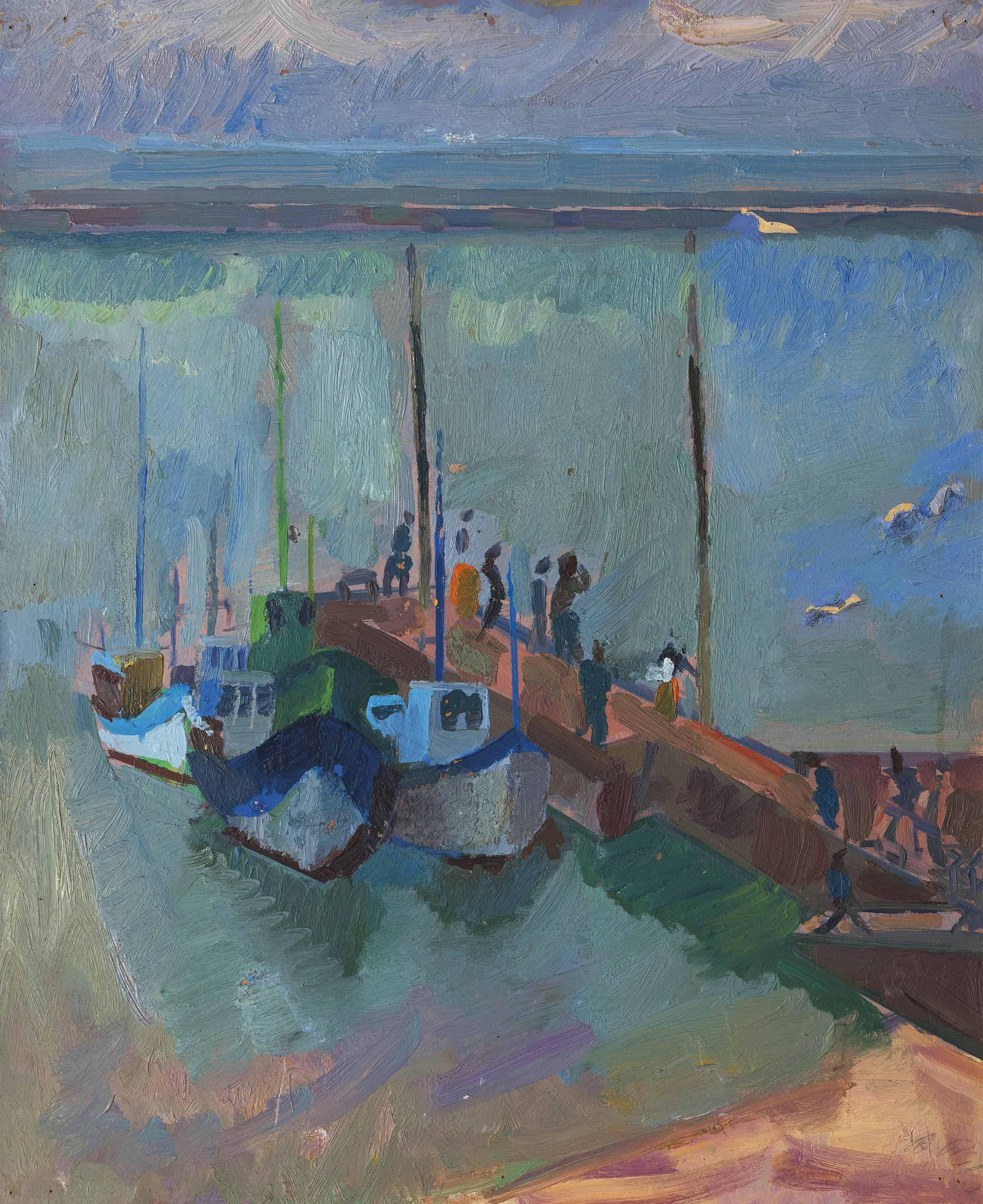 Alfred Reth - La jetée à Quiberon, Port Maria