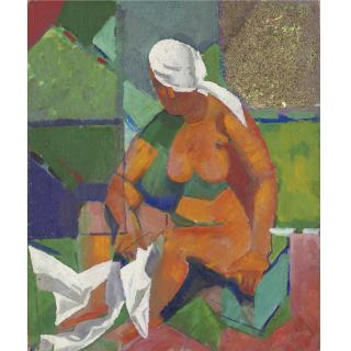 Alfred Reth - Seated Nude With Turban