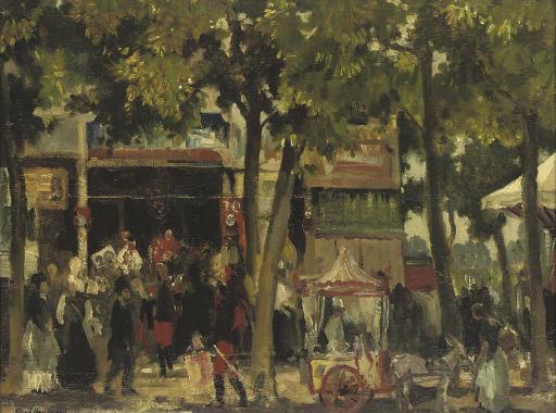 Alfred Robert Hayward, A.R.W.S., R.P., N.E.A.C. - A fête at Tours