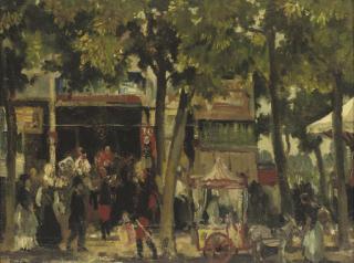 Alfred Robert Hayward, A.R.W.S., R.P., N.E.A.C. - A fête at Tours