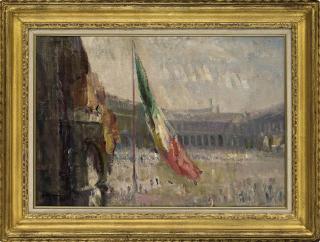 Alfred Robert Hayward, A.R.W.S., R.P., N.E.A.C. - An Italian Piazza