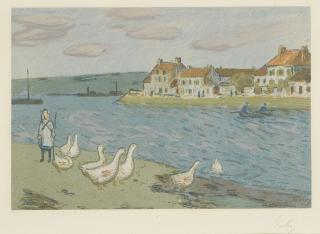 Alfred Sisley - Bords De Rivière (Les Oies) (Delteil 6)