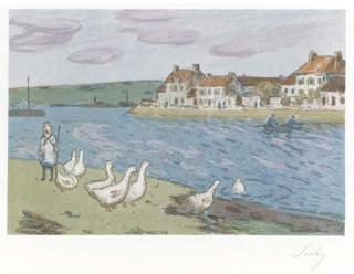 Alfred Sisley - Bords de Rivière, ou Les Oies (Delteil 6; Melot 6; Johnson 141)