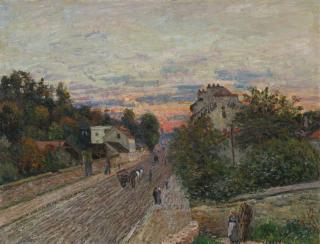 Alfred Sisley - Coucher De Soleil, La Route De Versailles À Chavilles