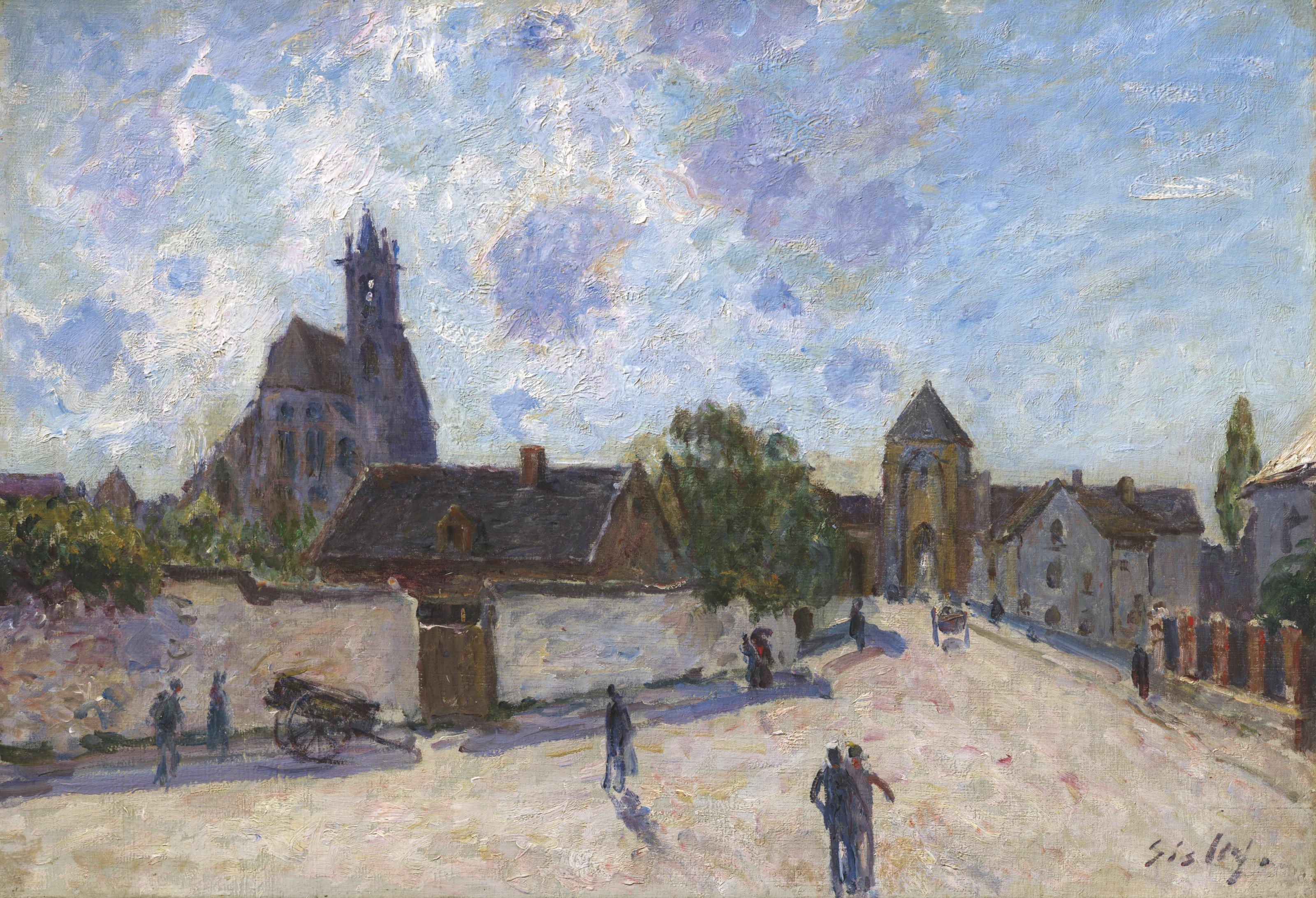 Alfred Sisley - La rue à Moret