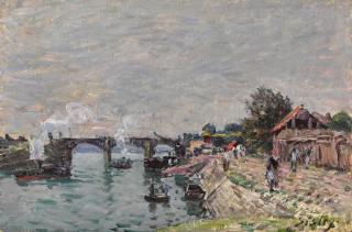 Alfred Sisley - La Seine au Pont de Sèvres, Billancourt