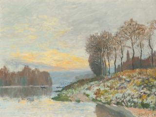 Alfred Sisley - La Seine Près De Bougival - Matin D\'Hiver