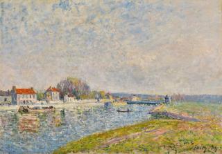 Alfred Sisley - Le barrage, canal du Loing à Saint-Mammès