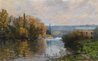 Alfred Sisley - Le Barrage De La Machine À Marly