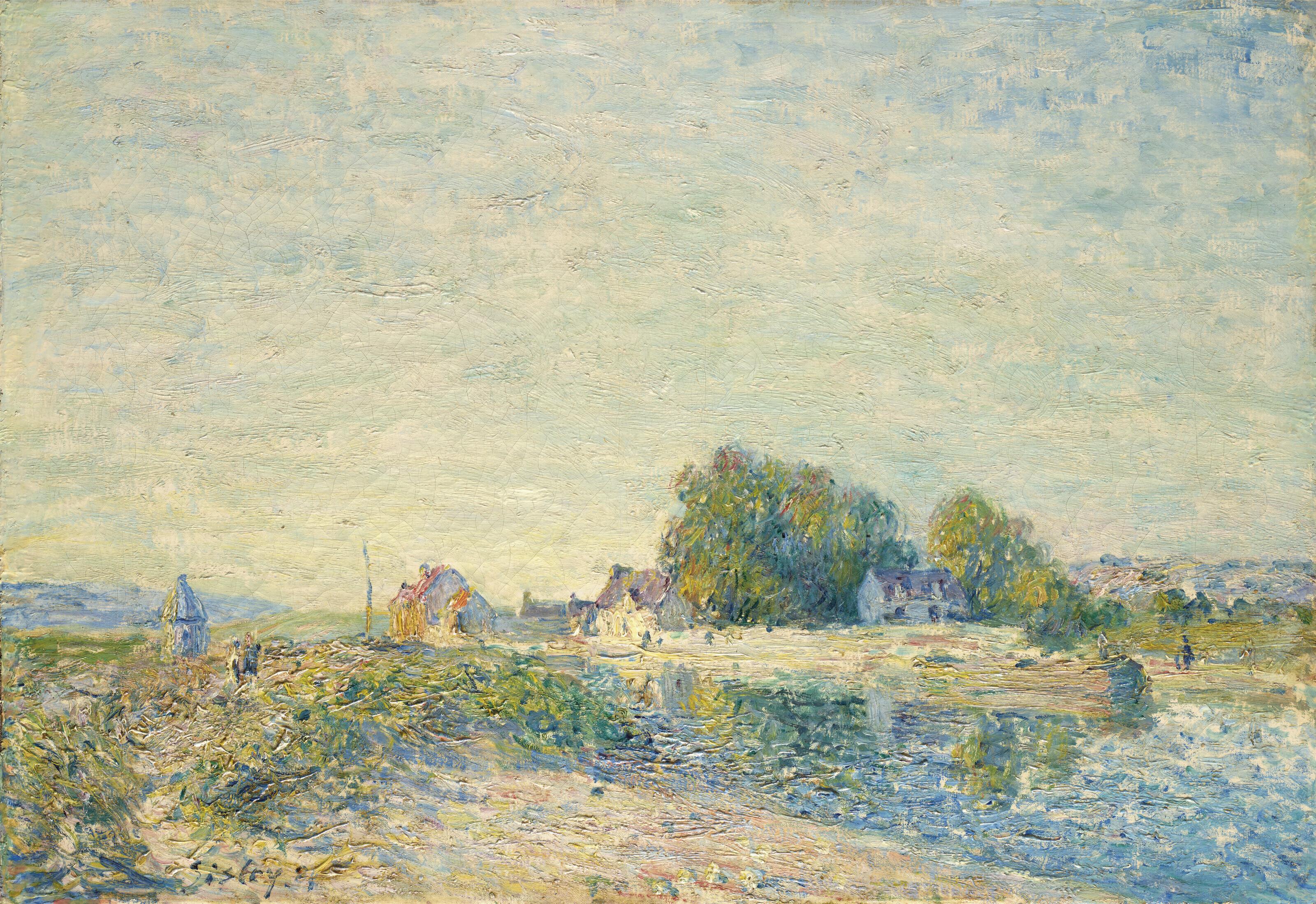 Alfred Sisley - Le Barrage du canal du Loing à Saint-Mammès