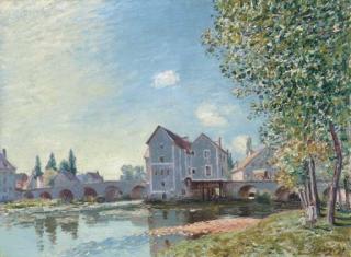 Alfred Sisley - Le pont de Moret, effet du matin