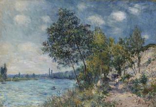 Alfred Sisley - Les Carrières À Veneux Au Soleil - Le Matin