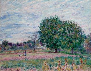 Alfred Sisley - Les Noyers, Effet De Soleil Couchant—Premiers Jours D\'Octobre