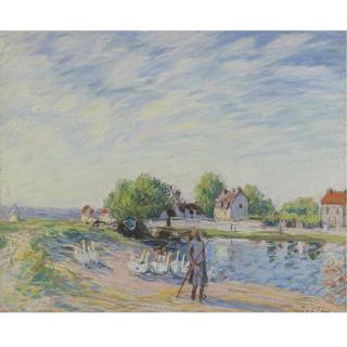 Alfred Sisley - Les Oies À Saint-Mammès