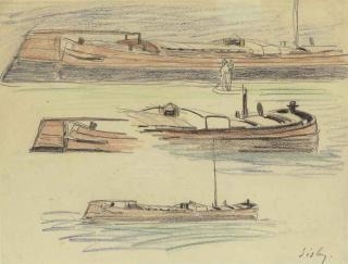 Alfred Sisley - Les péniches