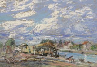 Alfred Sisley - Saint Mammès, Construction De Bateaux