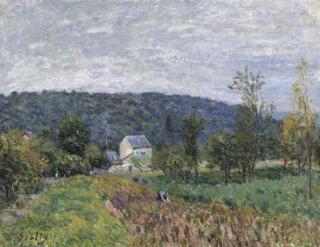 Alfred Sisley - Soir d\'automne aux environs de Paris