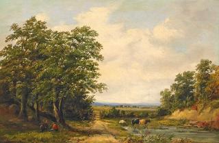 Alfred Sr. Vickers - Englische Weidelandschaft