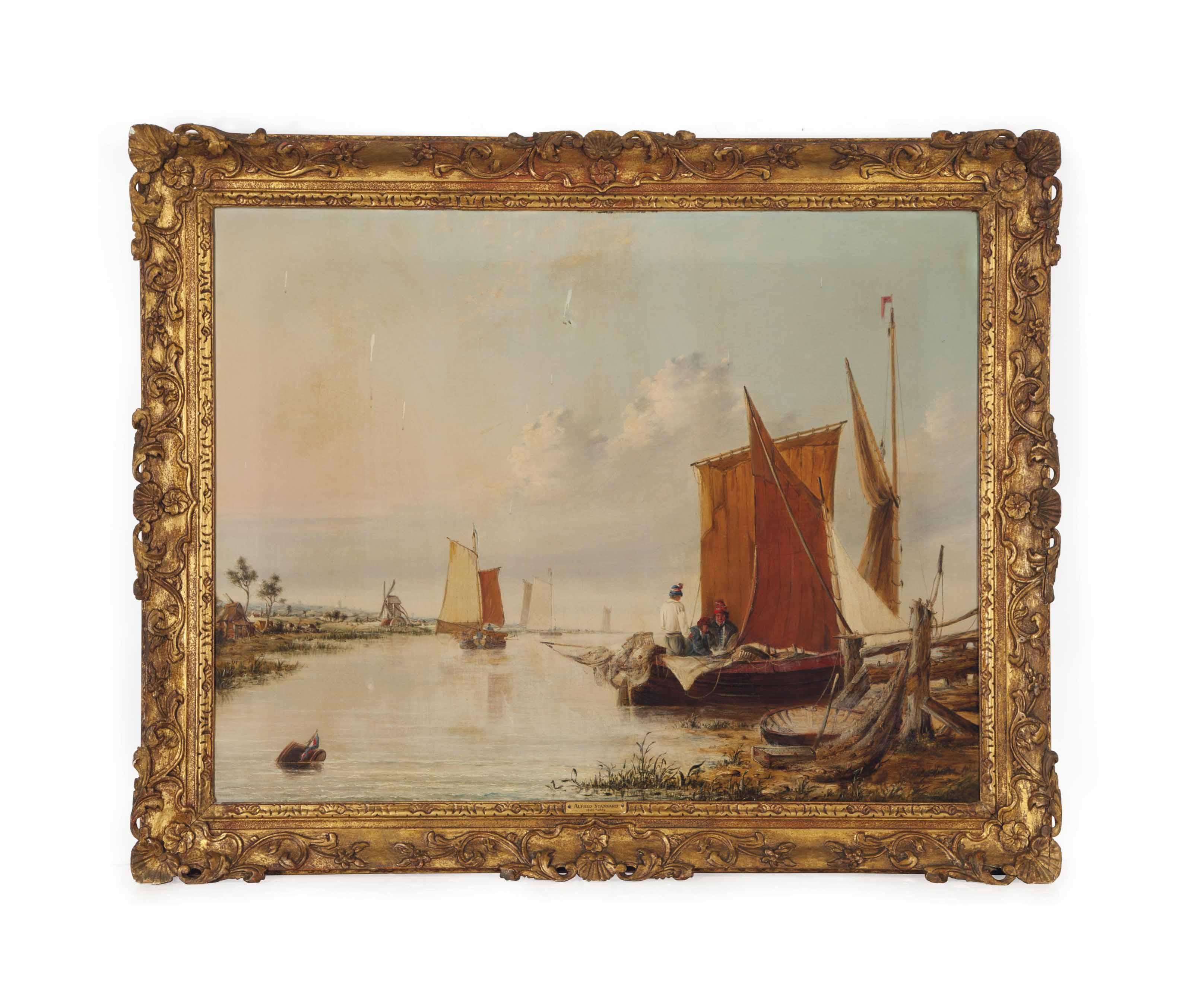 Alfred Stannard - Boats on the River Yare