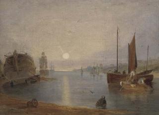 Alfred Stannard - On the Yare at sunset