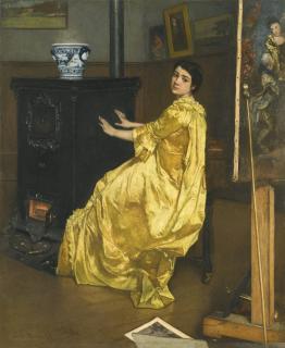 Alfred Stevens - Belgian dans L\'Atelier: Le Repos Du Modèle