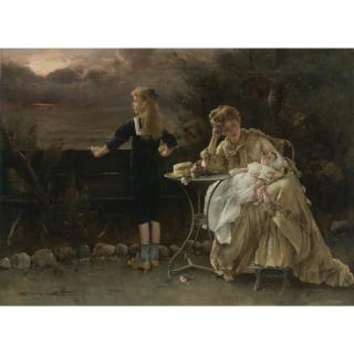 Alfred Stevens - Belgian mère Et Ses Enfants