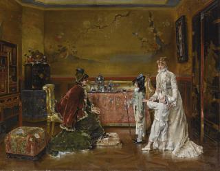 Alfred Stevens - Belgian ready For The Fancy Dress Ball