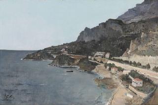 Alfred Stevens - Cap D\'ail, Vue prise de Palais du Prince de Monaco