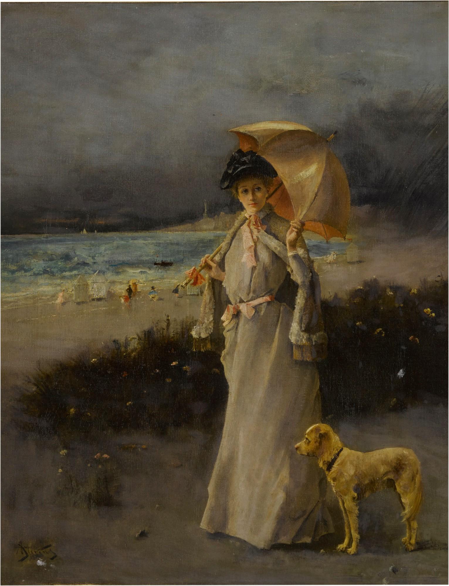 Alfred Stevens - Femme au parasol
