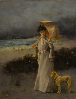 Alfred Stevens - Femme au parasol