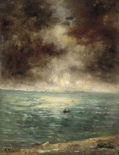 Alfred Stevens - Fishing off the coast of Le Havre