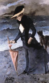 Alfred Stevens - Le coup de vent