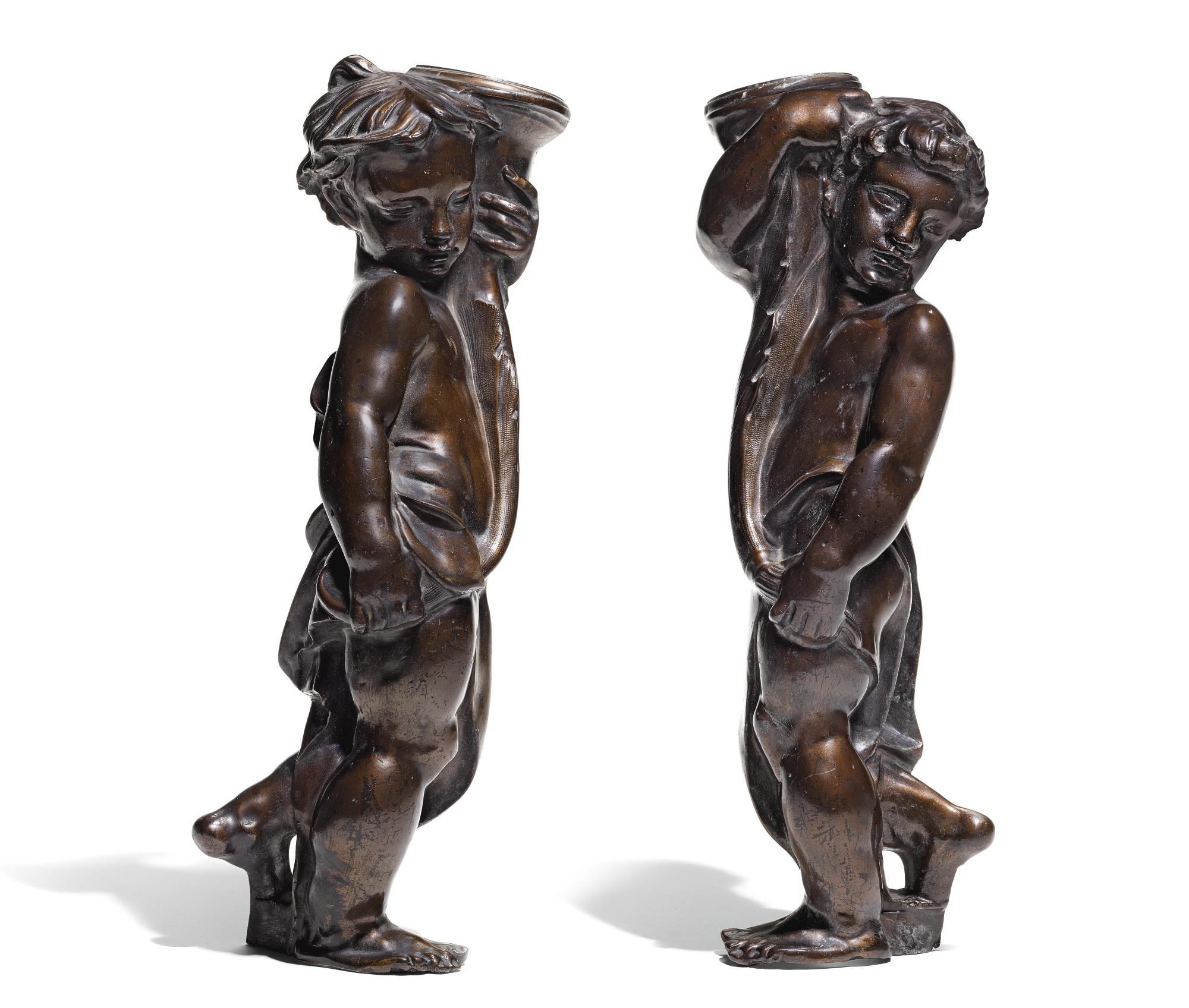 Alfred Stevens - Pair Of Caryatids For The Boy Stove