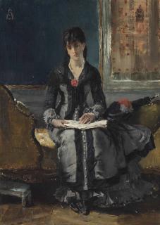 Alfred Stevens - Portrait de jeune femme