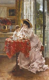 Alfred Stevens - The Contented Mother